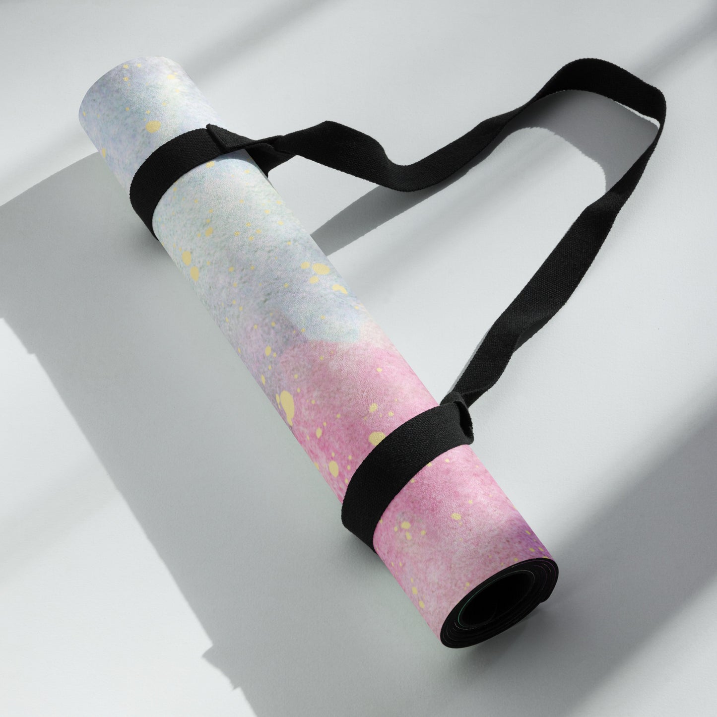 Pink & Green Water Color Yoga mat