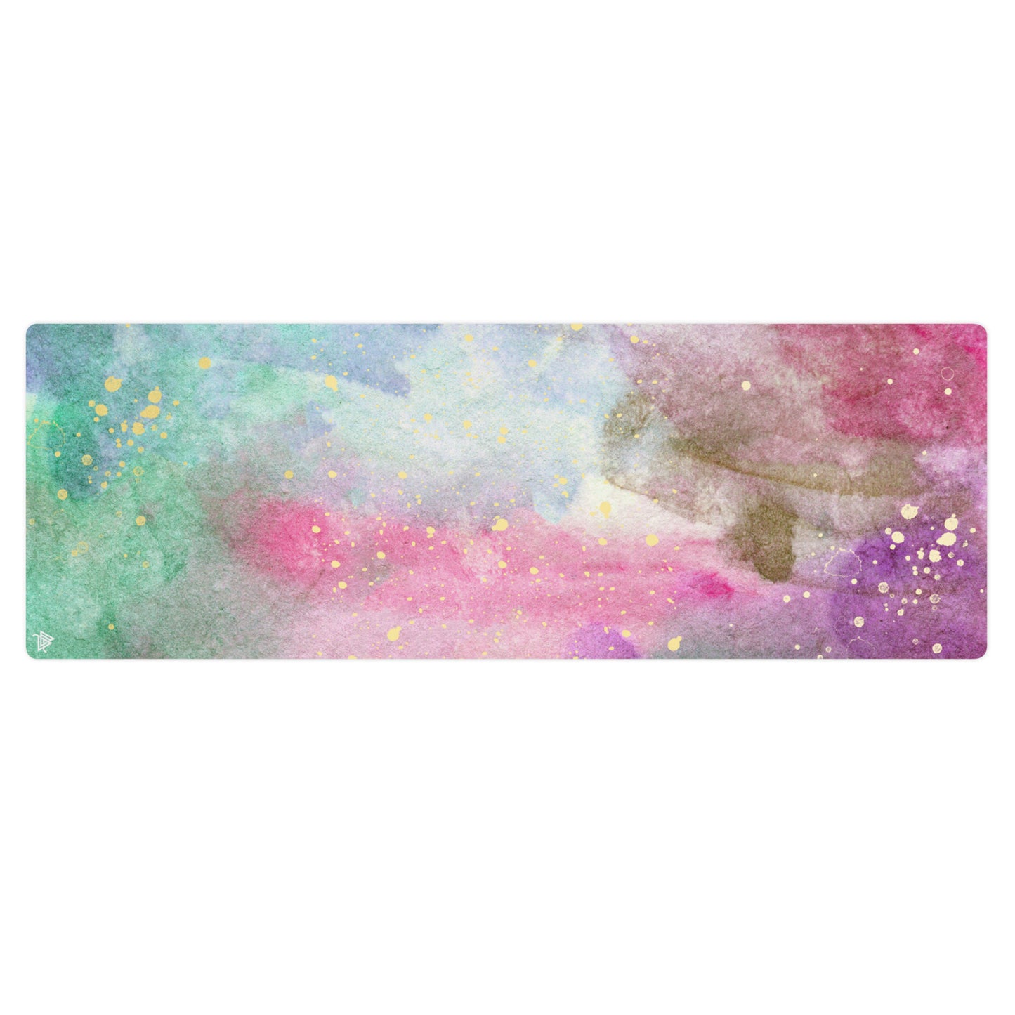 Pink & Green Water Color Yoga mat