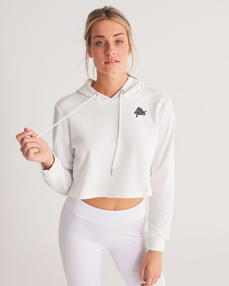 Rebirth White Women's Cropped Hoodie