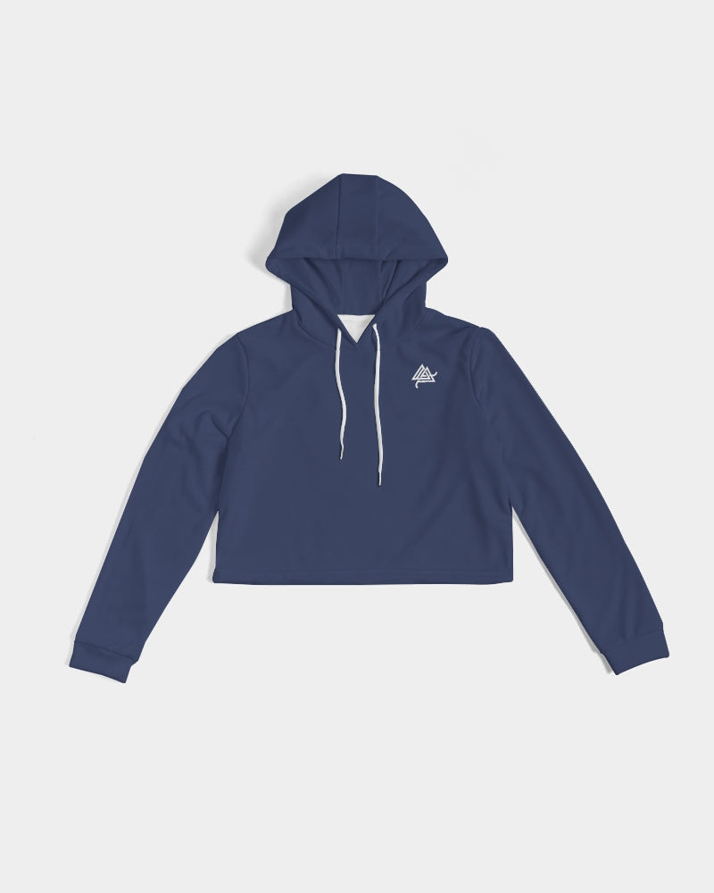 Rebirth Dark Blue Women's Cropped Hoodie