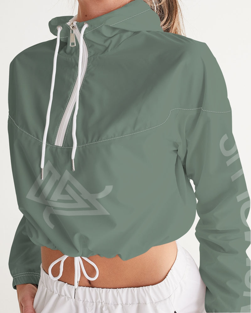 DEEP SAGE SERIES Women's Cropped Windbreaker