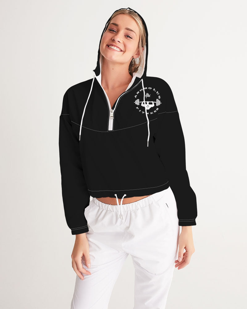 Rebirth Black Women's Cropped Windbreaker