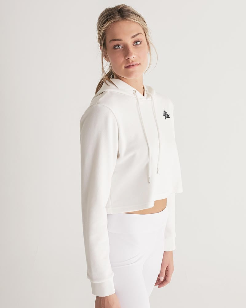 Rebirth White Women's Cropped Hoodie