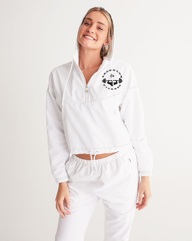 Rebirth White Women's Cropped Windbreaker