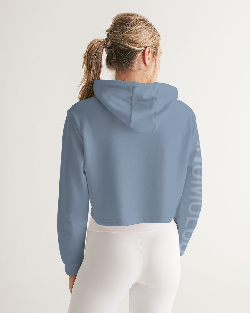 Rebirth Light Blue Women's Cropped Hoodie