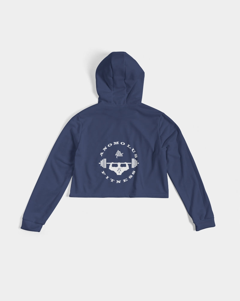 Rebirth Dark Blue Women's Cropped Hoodie