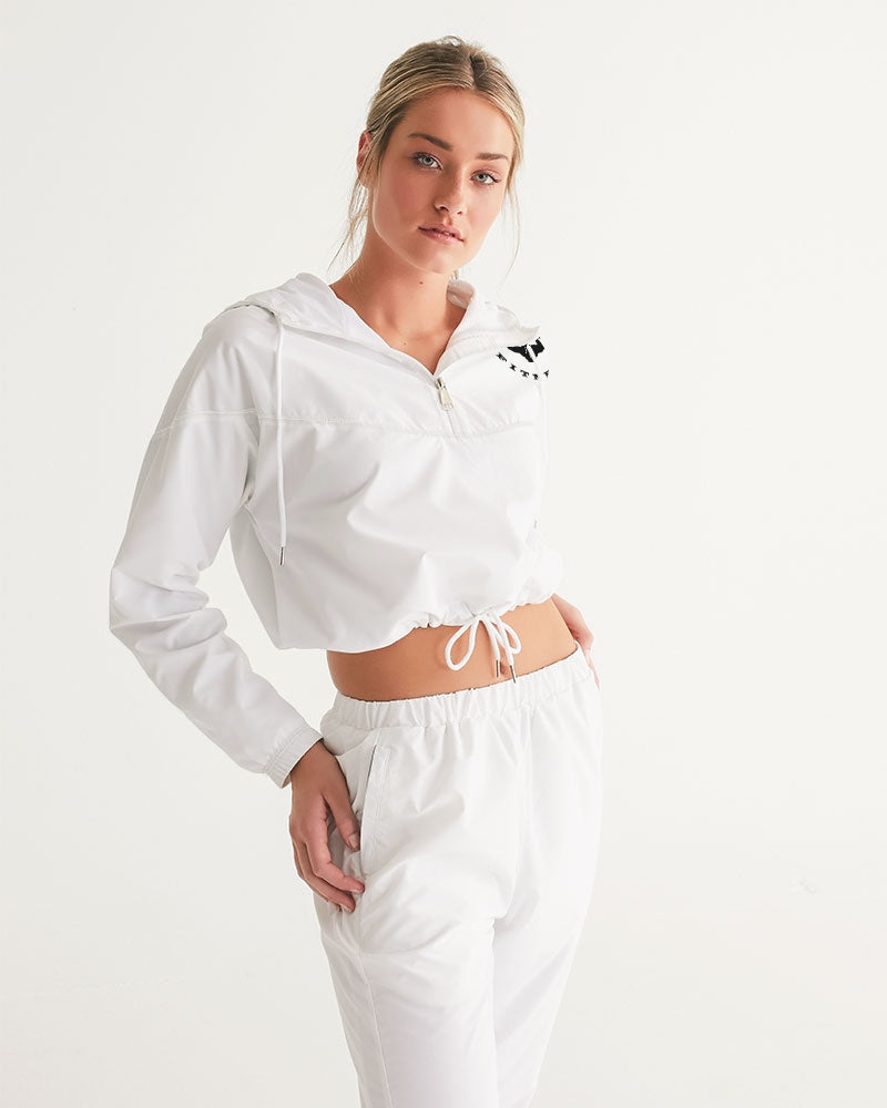 Rebirth White Women's Cropped Windbreaker