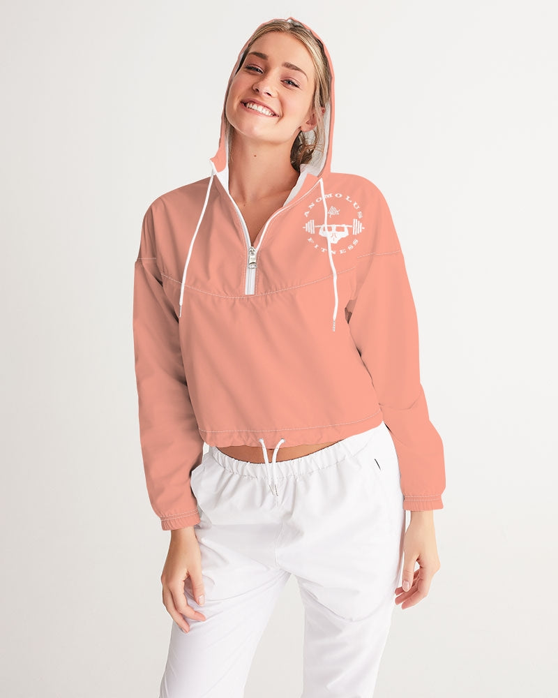 Rebirth Peach Women's Cropped Windbreaker