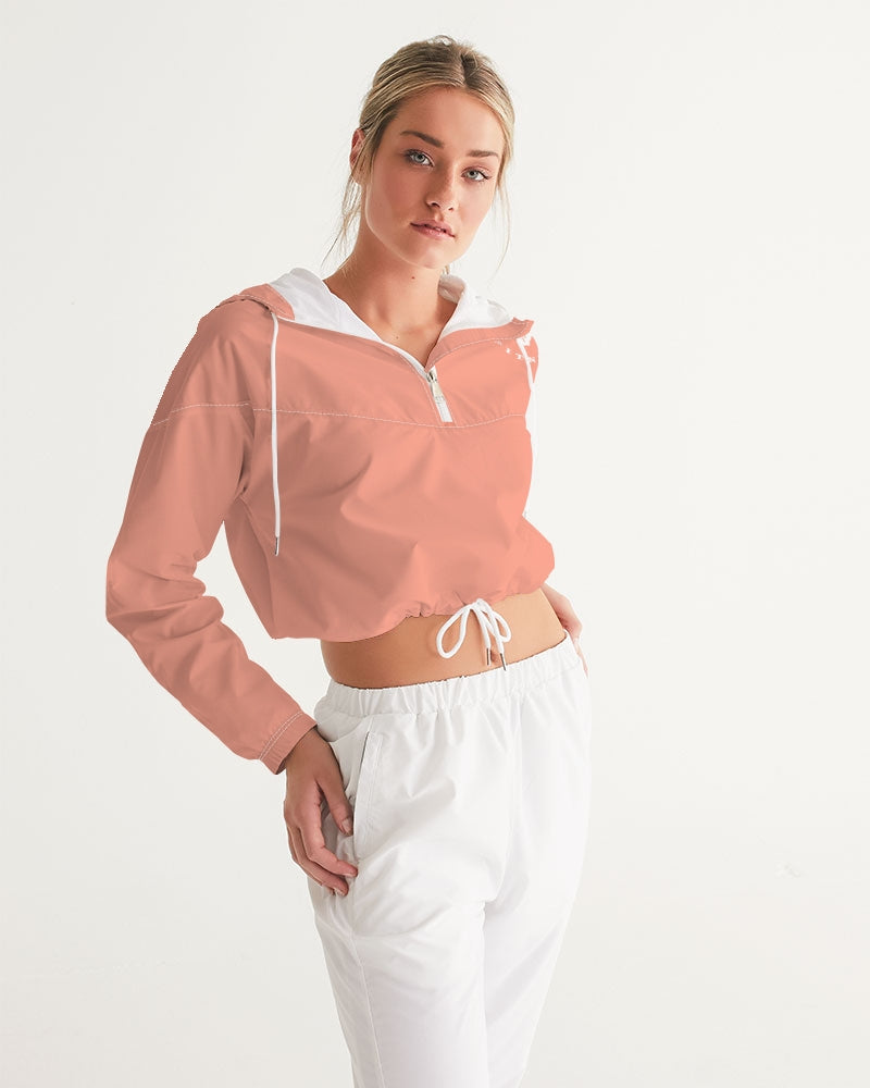 Rebirth Peach Women's Cropped Windbreaker