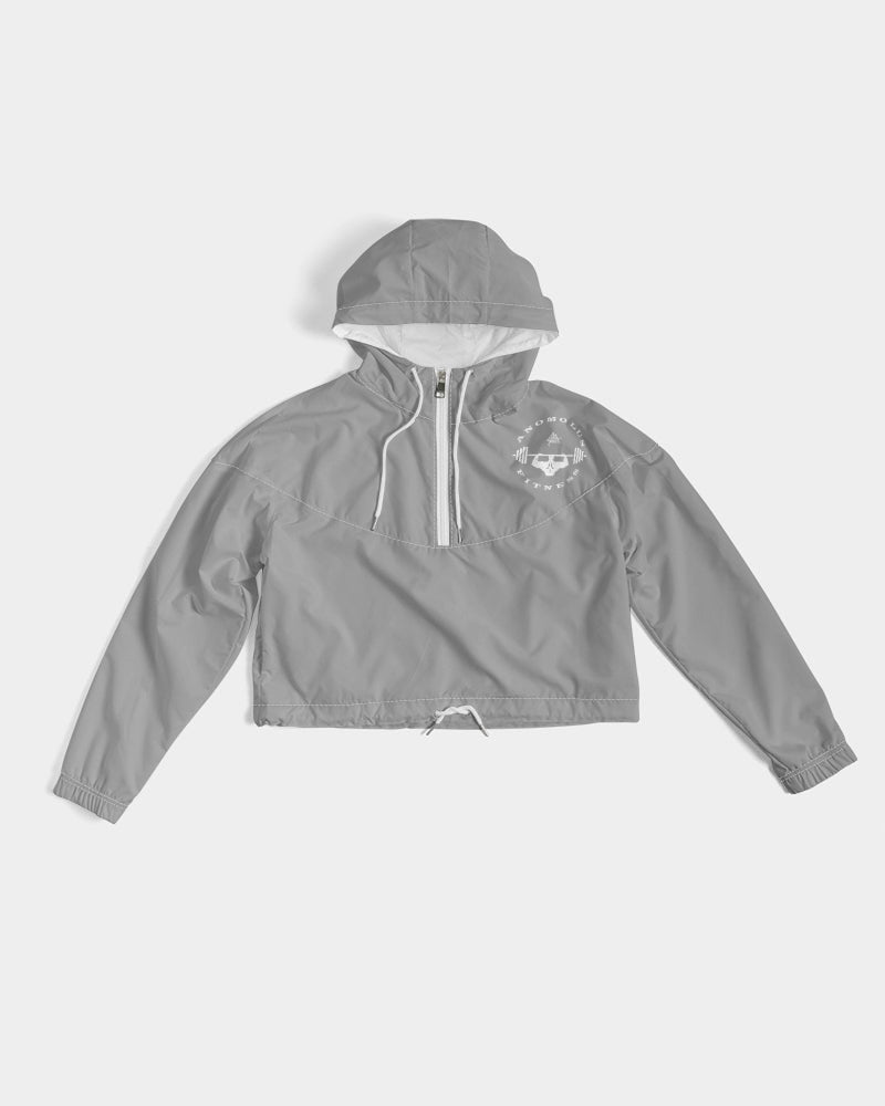 Rebirth Grey Women's Cropped Windbreaker