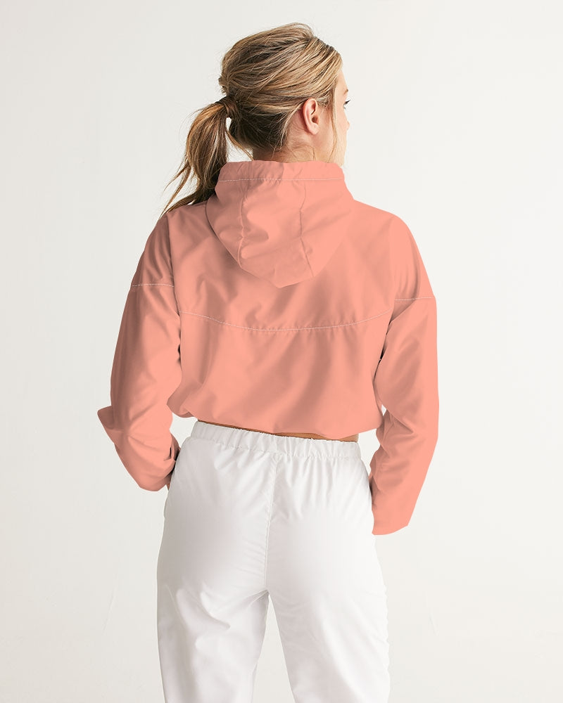 Rebirth Peach Women's Cropped Windbreaker