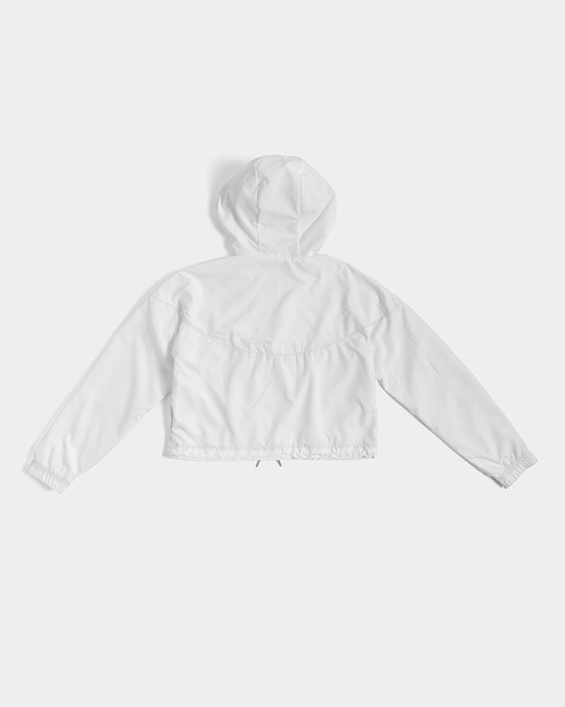 Rebirth White Women's Cropped Windbreaker