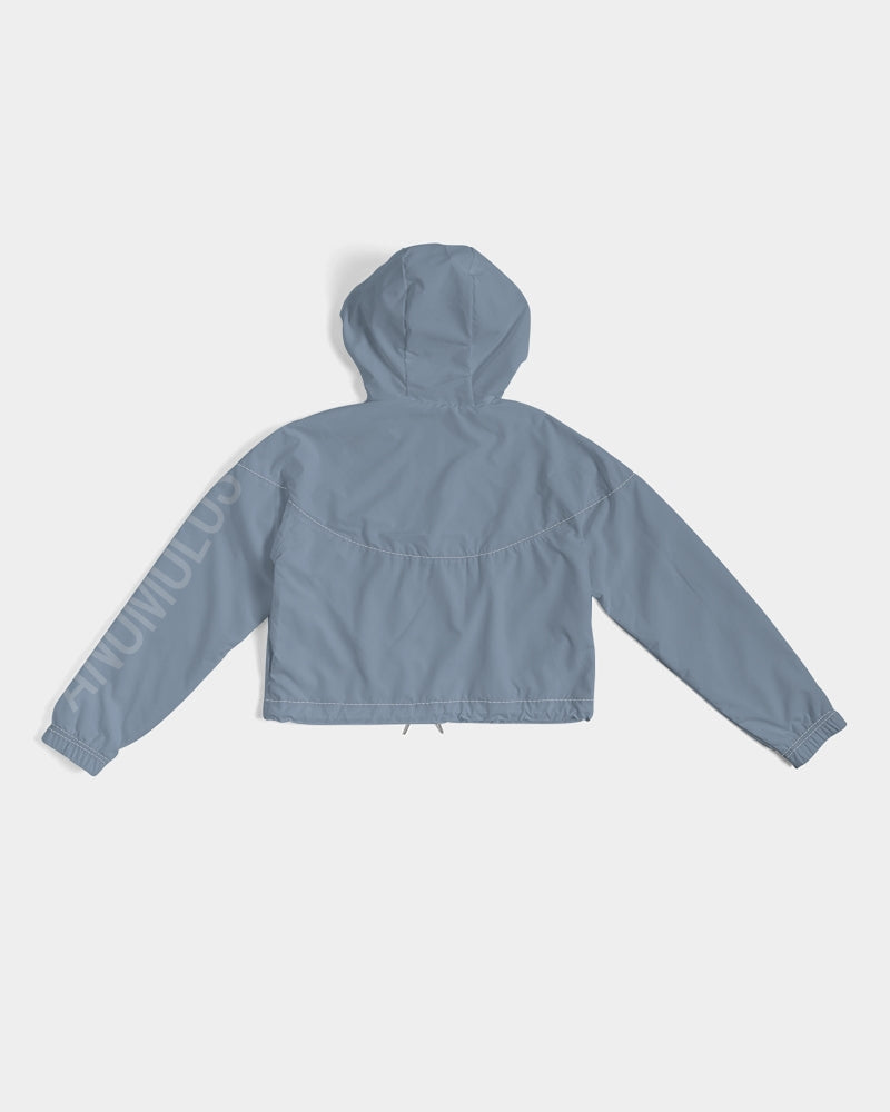 Rebirth Light Blue Women's Cropped Windbreaker