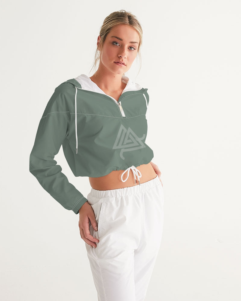 DEEP SAGE SERIES Women's Cropped Windbreaker