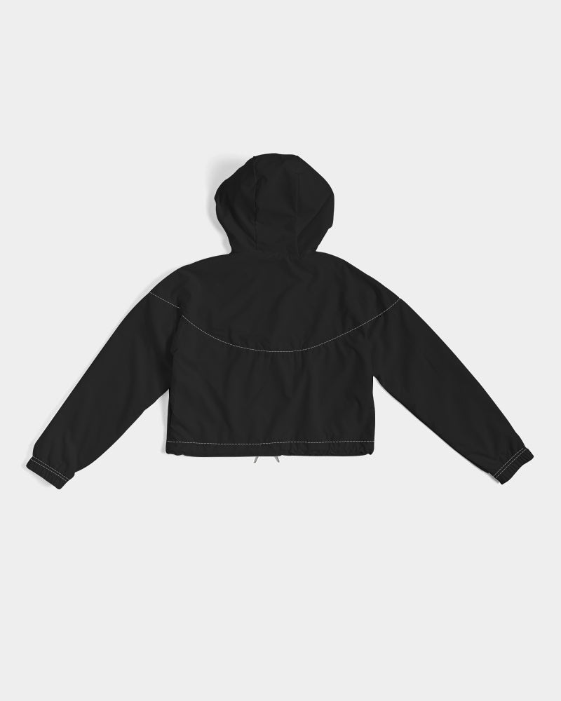 Rebirth Black Women's Cropped Windbreaker