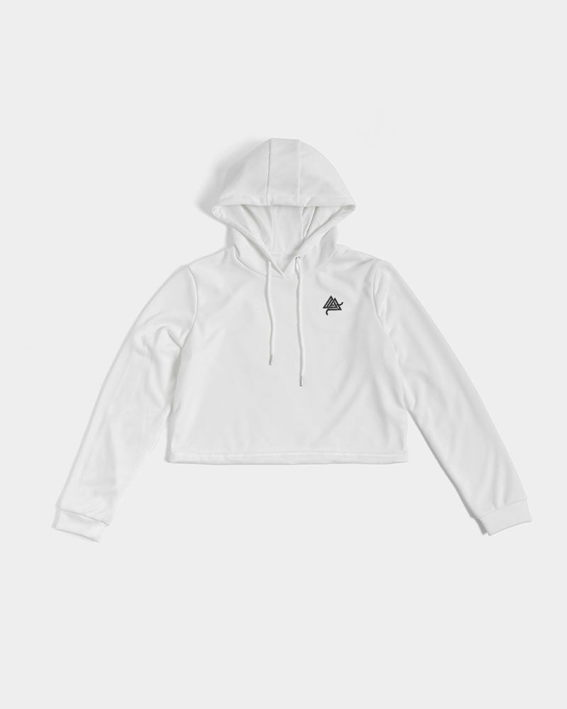 Rebirth White Women's Cropped Hoodie