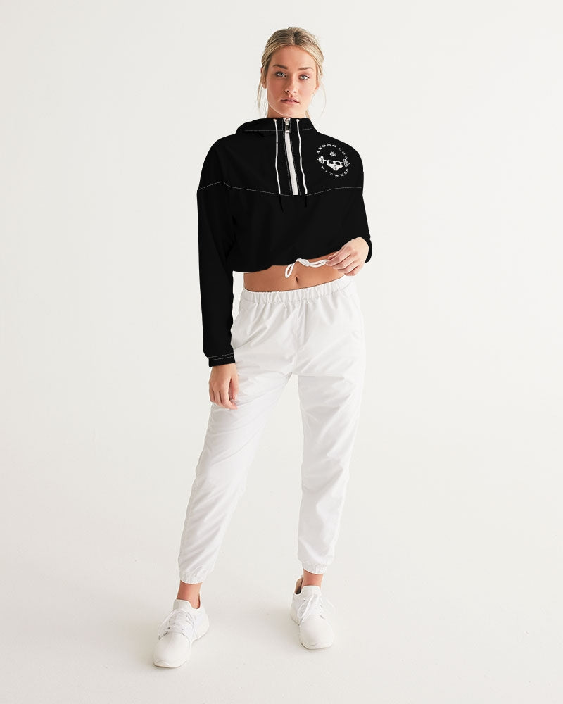 Rebirth Black Women's Cropped Windbreaker