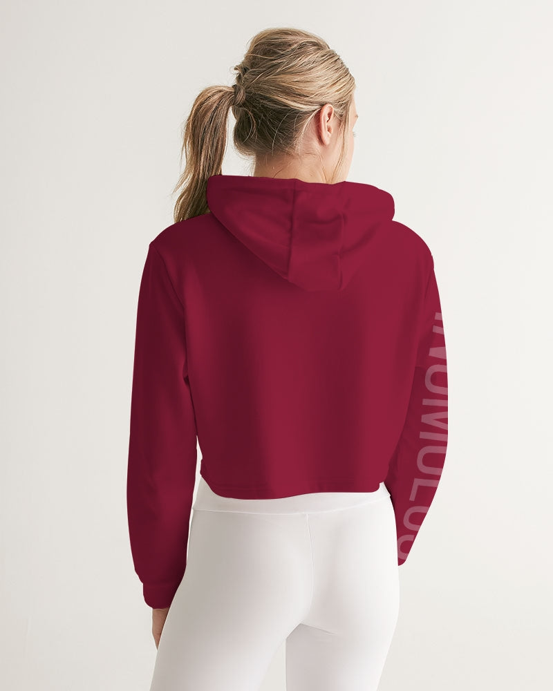 Women's maroon Anomolus Cropped Hoodie