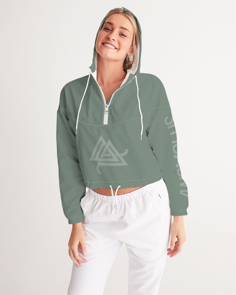 DEEP SAGE SERIES Women's Cropped Windbreaker