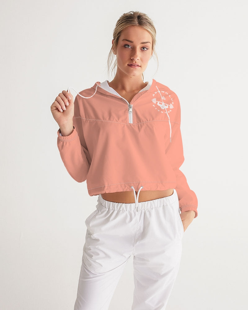 Rebirth Peach Women's Cropped Windbreaker