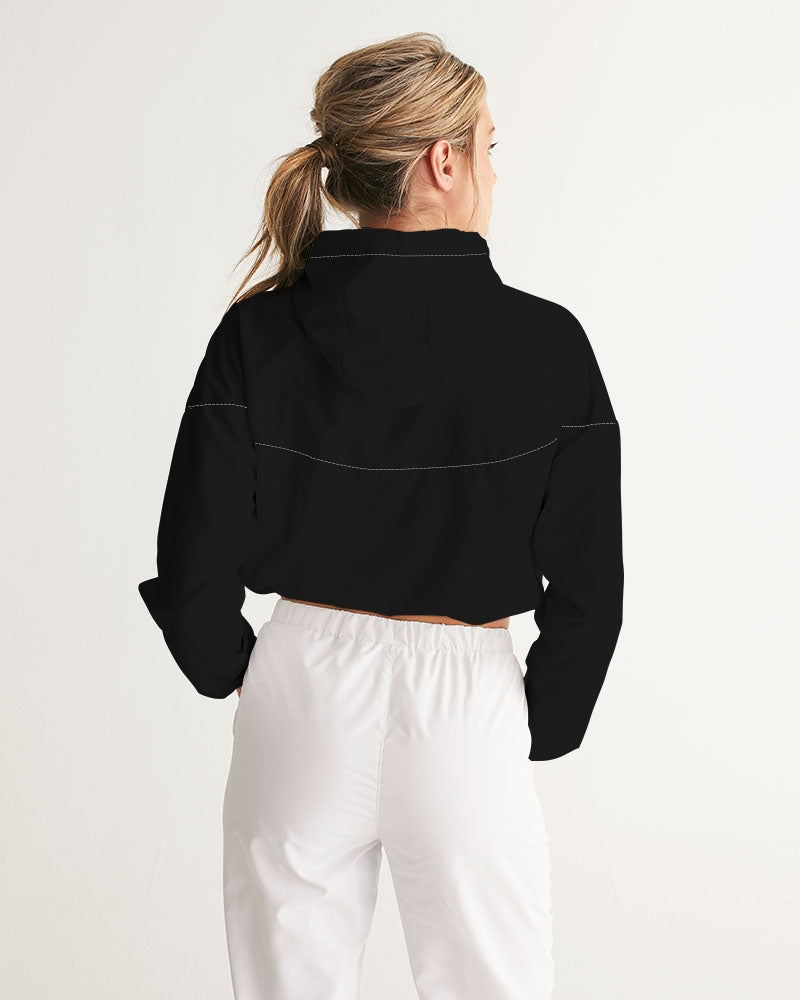 Rebirth Black Women's Cropped Windbreaker