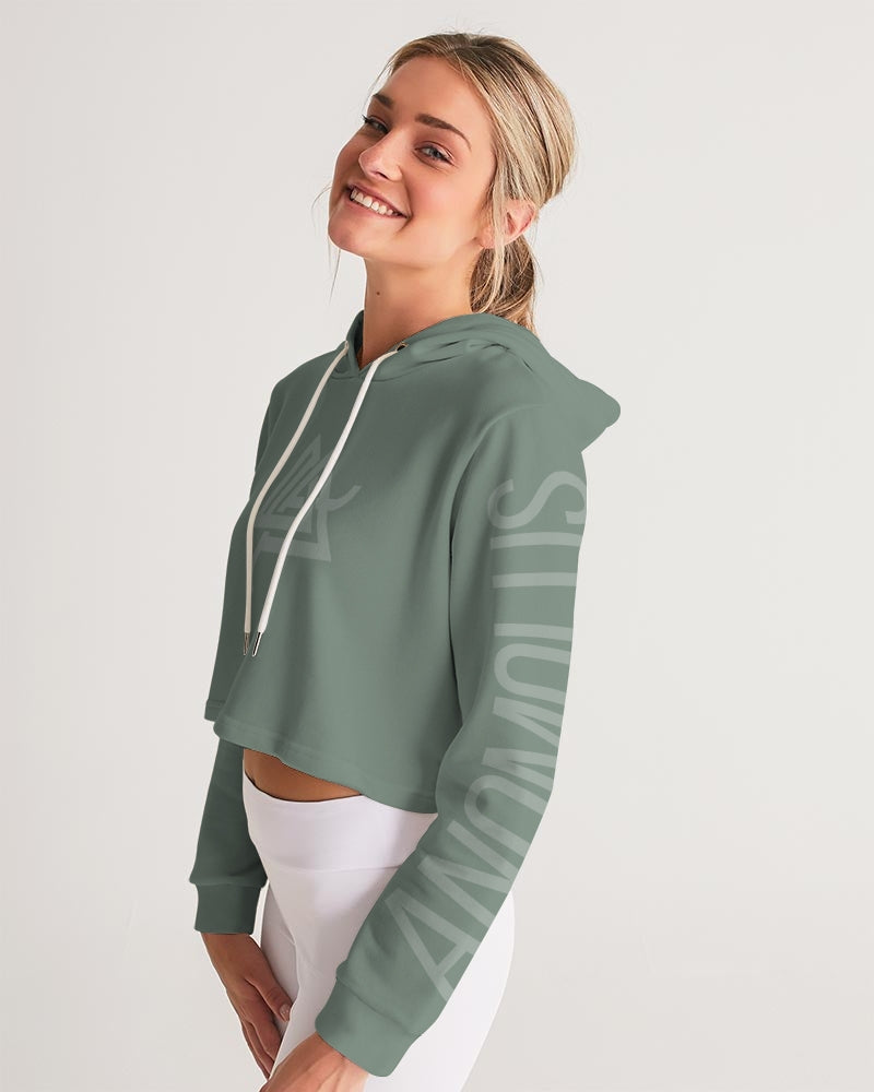 Women's Pink sage Anomolus Cropped Hoodie