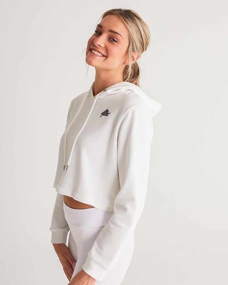 Rebirth White Women's Cropped Hoodie