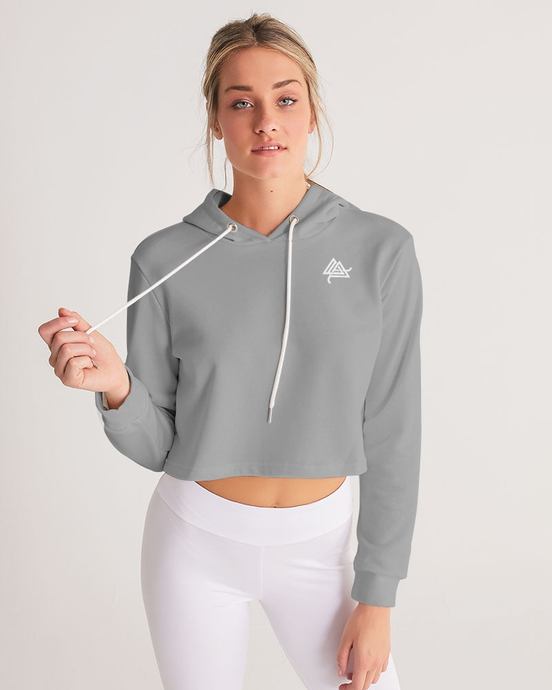 Rebirth Grey Women's Cropped Hoodie