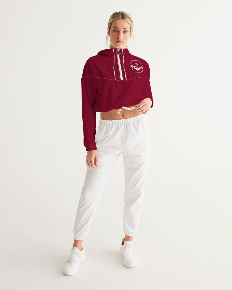 Rebirth Red Women's Cropped Windbreaker